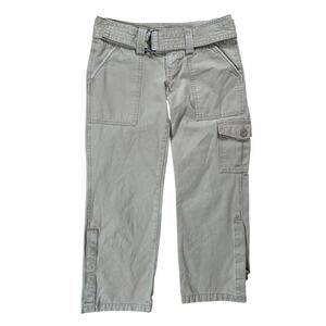 Abercrombie Size 00 Cotton Cargo Khaki Women's Pants W/ Belt